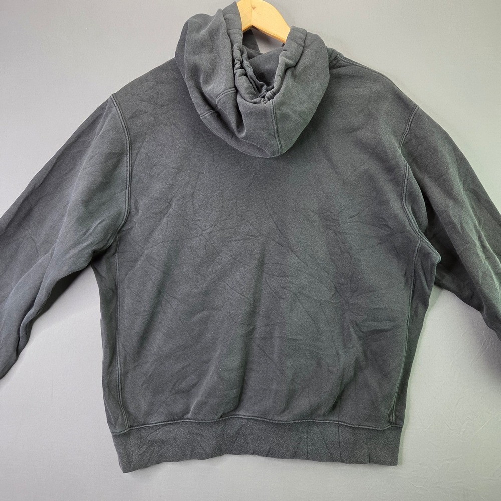 Nike Hoodie Mens Medium Black Sportswear Club Fleece Pullover Embroidered Logo - Picture 4 of 5